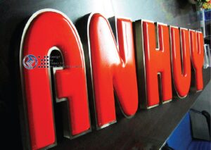 chữ lọng viền hút nổi