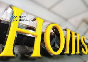 chữ lọng viền hút nổi