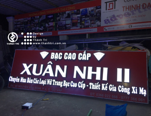 Biển alu chữ nổi sáng đèn